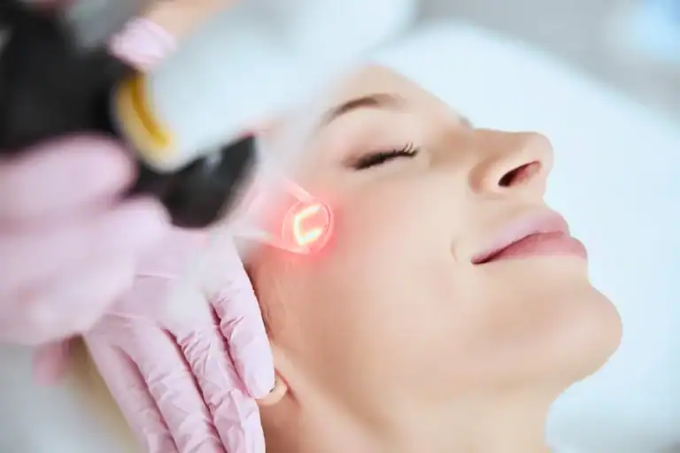 Calm pleased lady undergoing a cosmetic procedure 2026 01 08 07 48 42 utc